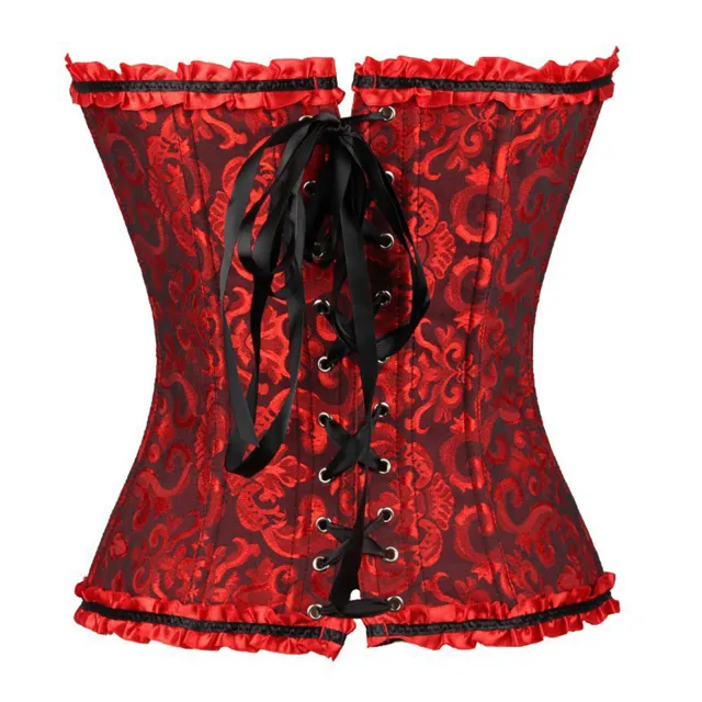 (XXL-Black And Red) Women's Sexy Corset Abdominal Path With G-String