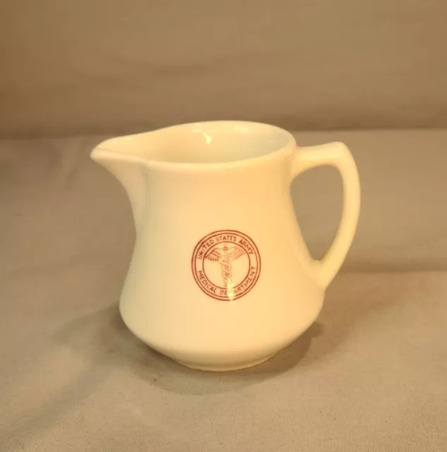 US Army Medical department creamer pitcher bedford ohio baily-walker china 1943