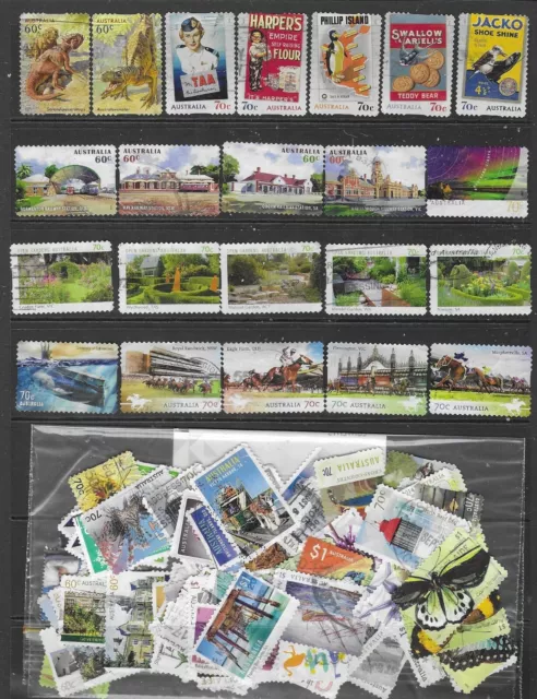 2013 To 2017 100 Australian Stamps All Different  Used