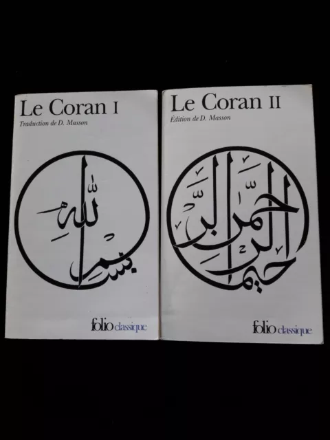 Le Coran I Et Ii Edition D. Masson  Religion/Islam/Histoire