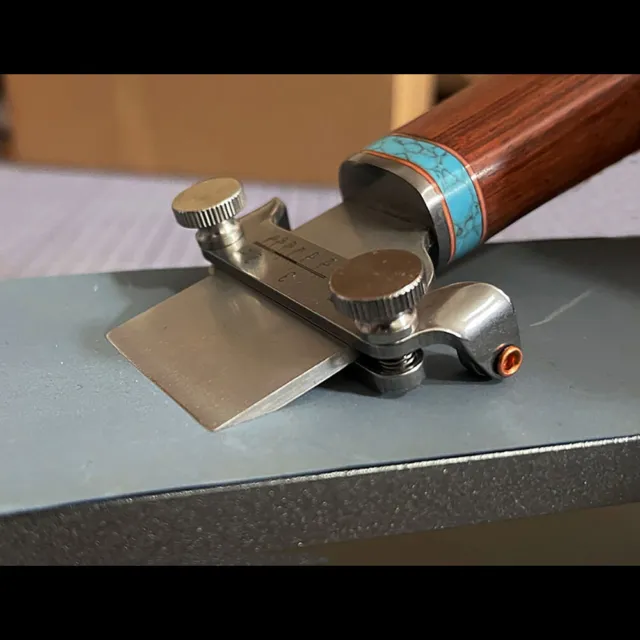 Cuchillo cortador artesanal de cuero ángulo fijo herramienta de reparación afilador ajustable