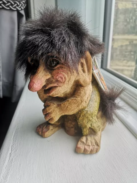 Vintage Large Nyform Troll 170 The Thinker  (Retired Model). Very Collectable 2