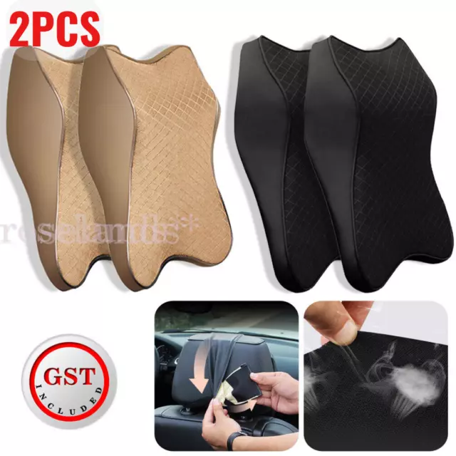 Pair Car Seat Headrest Pad Memory Foam Pillow Head Neck Rest Support Cushion Mat