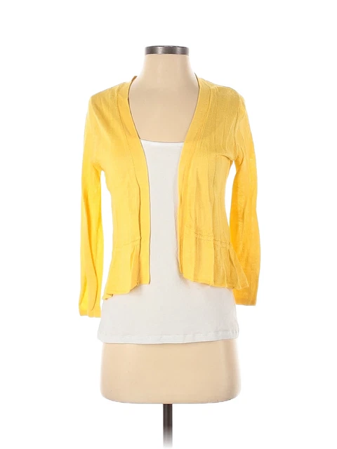 Charter Club Women Yellow Cardigan S