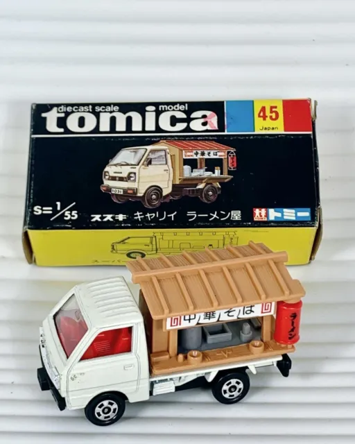 Tomica Suzuki Carry Chinese Noodle Vendor No. 45 Made in Japan Red Tomy RARE