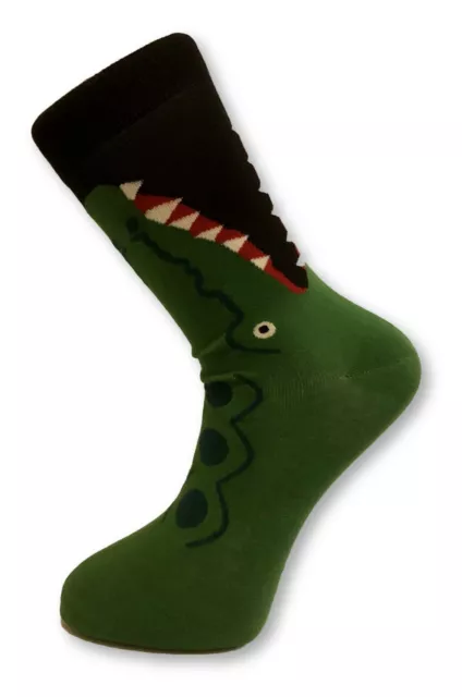 Frederick Thomas Crocodile Homme Nouveauté Coton Chaussettes