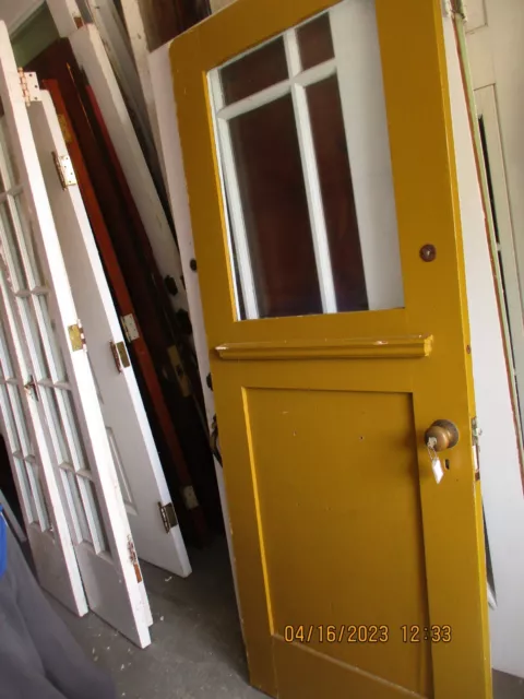 Exterior Wood Door 1  Large Pane Wavy Glass  32 X 79 Shelf We Ship!!