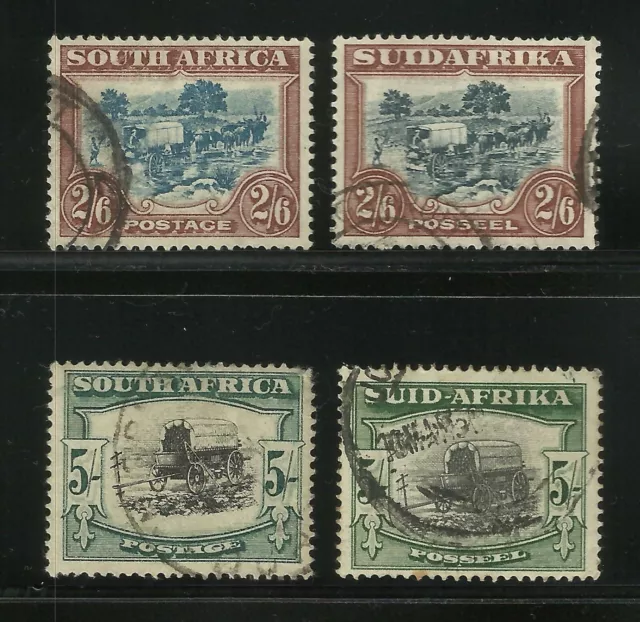 South Africa 1933-48 Definitive 2/6 & 5/- Good Cds Used From Old Collection