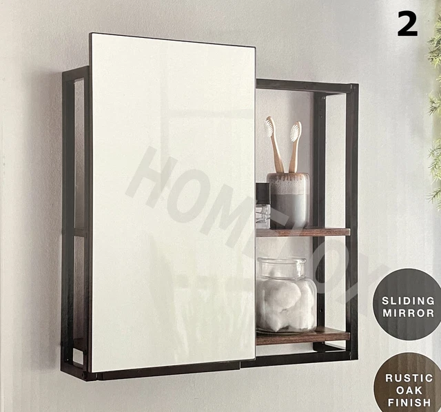 SLIDING DOOR BATHROOM Mirror Storage Sliding Mirror Door 2