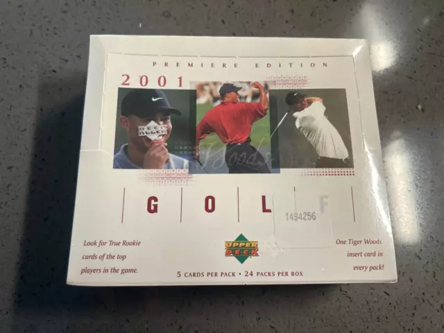 2001 Upper Deck Golf Factory Sealed RETAIL BOX POSSIBLE Tiger Woods Rookie,Etc.