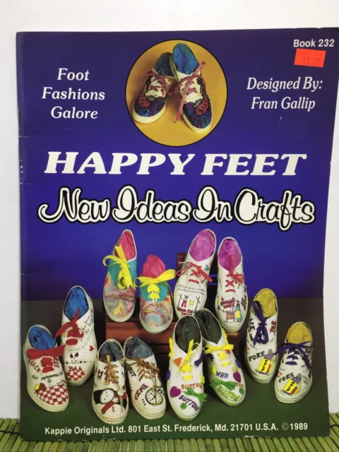 Patrones de pintura de tela Kappie Originals Happy Feet para zapatos Fran Gallip #232