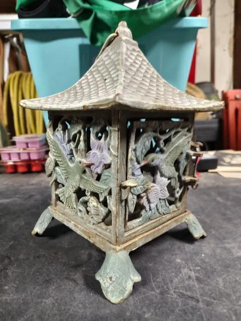 Japanese Cast Iron Hummingbird Lantern