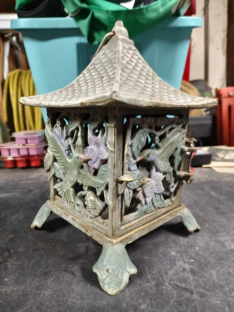 Japanese Cast Iron Hummingbird Lantern
