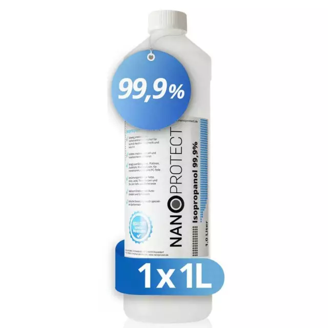 Isopropanol 99,9% | Isopropylalkohol | 1L mit Spritzeinsatz | Alkoholreiniger