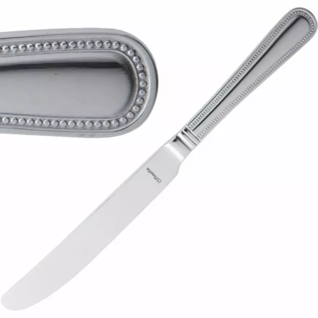 Amefa Bead Table Knife in Silver 18 / 10 Stainless Steel - Pack of 12