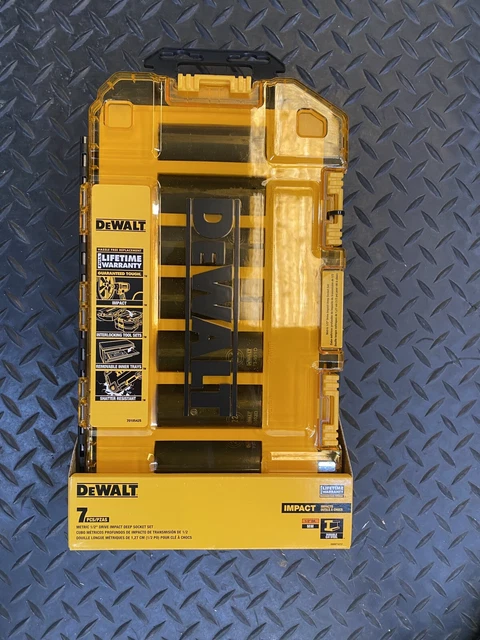 DEWALT DWMT74737 7 Piece 1/2" Drive Deep Impact Metric Socket Set $39. ...