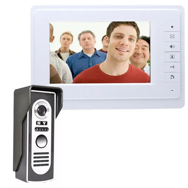 Wired 7" Color Video Door Phone Doorbell Intercom Security System Camera+Monitor