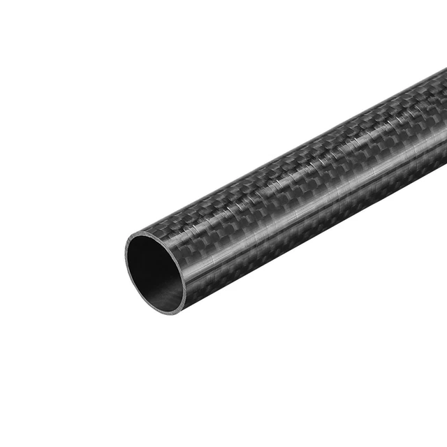 Carbono Fibra Redondo Tubo 18x16x500mm 3K Rollo Envuelto Brillante Superficie