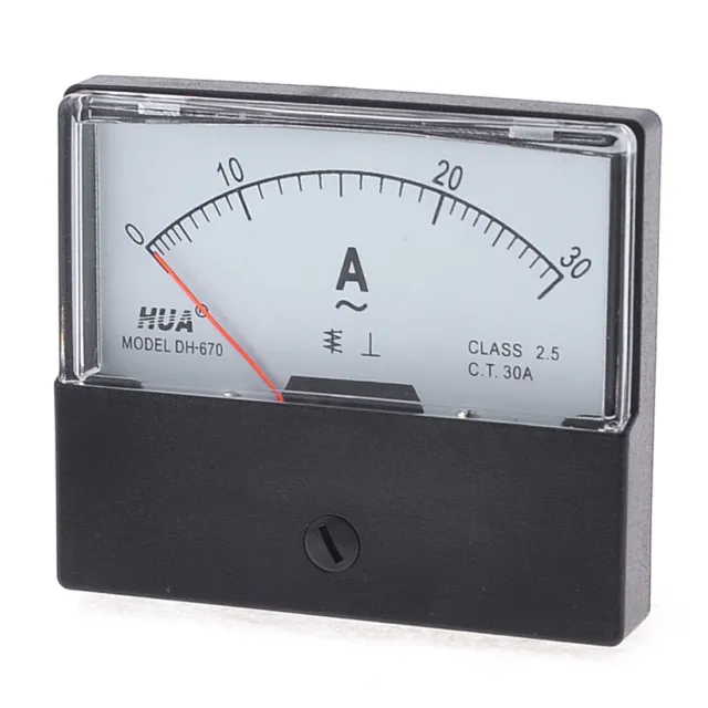Einbau Amperemeter Einbauinstrument 0-30A AC Messinstrument Analog DH-670