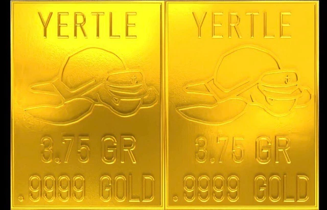 .5G GOLD BAR Yertle the Turtle - Snaps in 2 - Rare Dr. Seuss ...