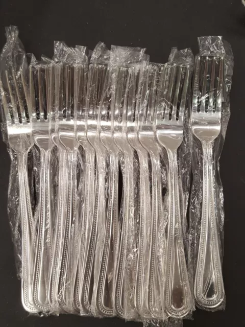 Winco 0005-05 Dots Mirror Finish S/S Dinner Fork - Dozen