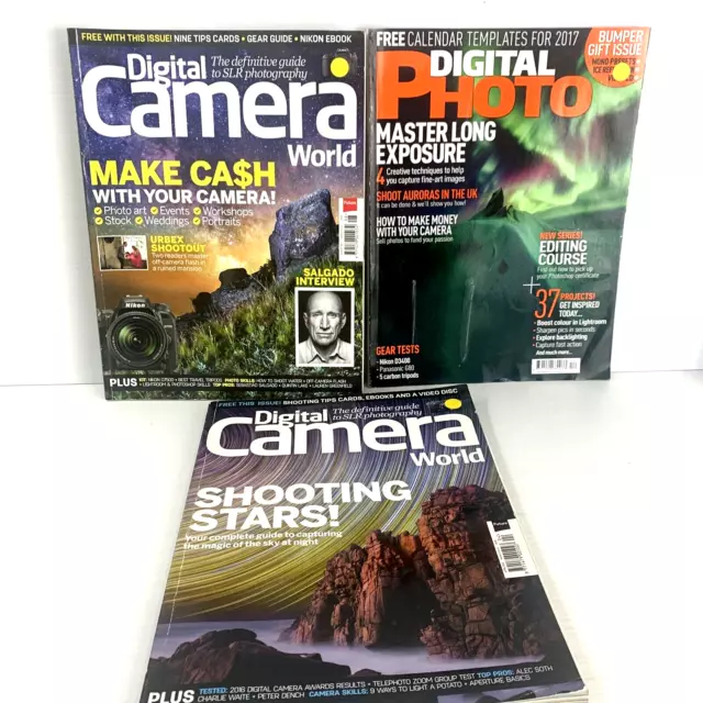 Digital Camera Magazine Bundle x3 2017 Issues Photography Free Post