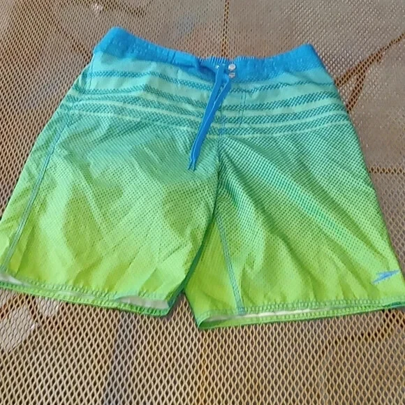 Speedo swim trunks cargo  blue  green med