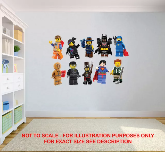 Lego Película Palo de Pared - Emmet Vinilo Pegatina Calcomanía Dormitorio Infantil Juego Completo 2