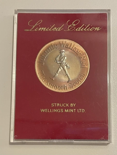 NFL 1972 Denver Broncos Schedule Coin Johnny Walker Red The Smooth Scotch Token