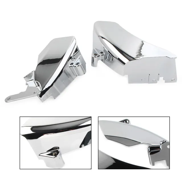 Mid Frame Air Deflector Trim Heat Shield Cover Kit Chrome For Harley Dyna 06-17