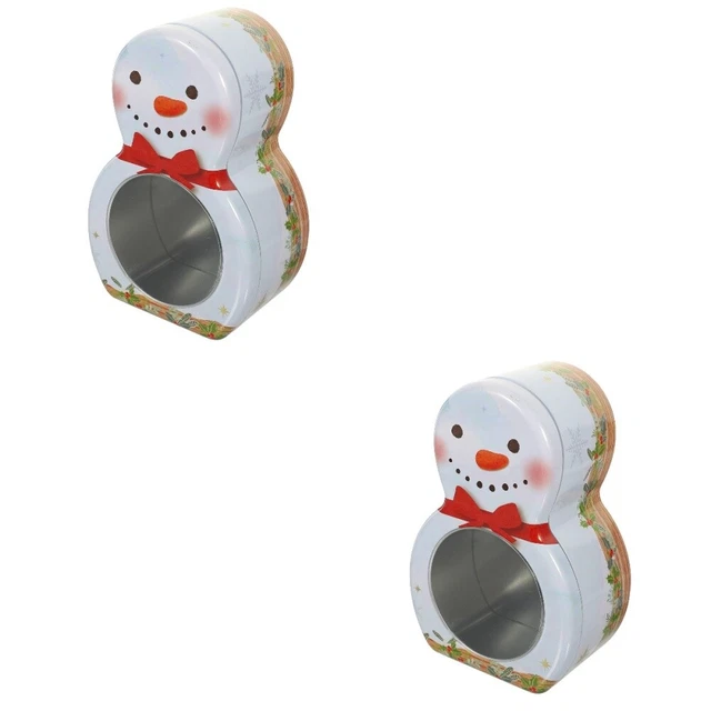 2 Pieces Cookie Gift Tins Christmas Candy Box Chrismas Candy Decorations