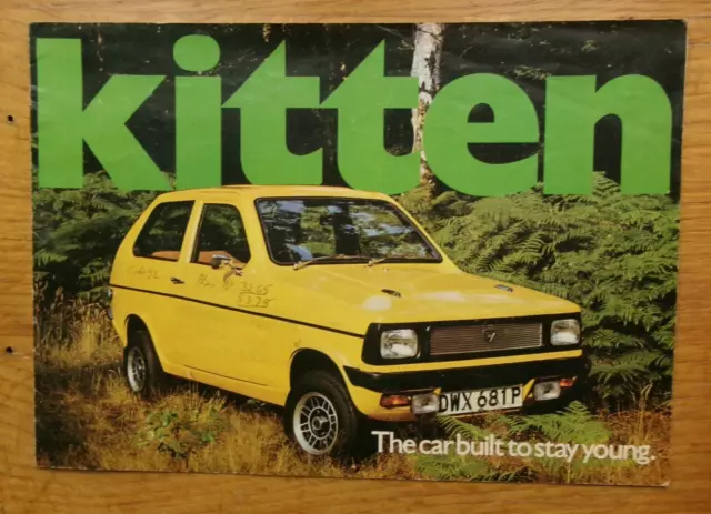 Reliant Kitten  Car Sales Brochure /leaflet   1975