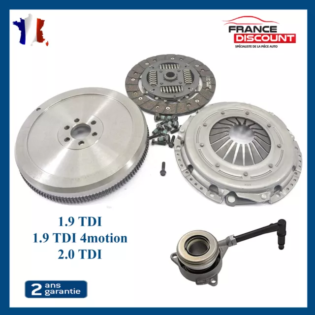 Kit 4 Embrayage Pieces Volant Moteur Butee Pour Audi A3 Leon 2.0 Tdi 136 140 170