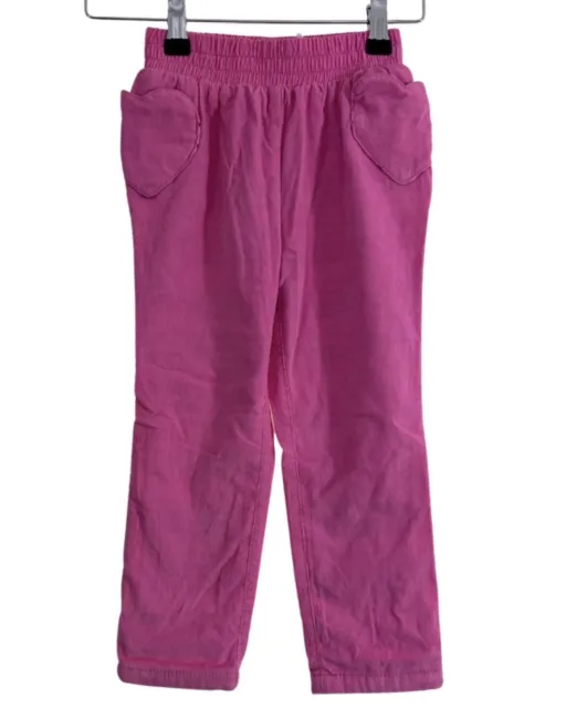 Pantaloni in velluto a coste mini rosa foderati pull on cord nuovi con etichette taglia 3 anni £30