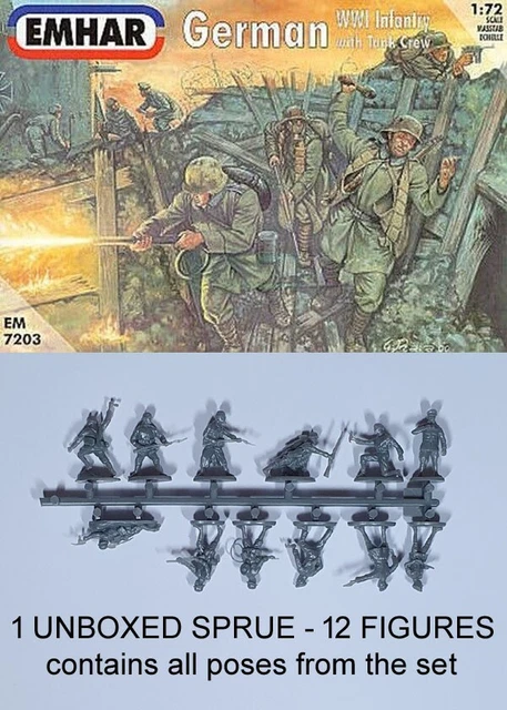 EMHAR 1:72 SOLDATINI Da Colorare German Wwi Infantry With Tank Crew Em