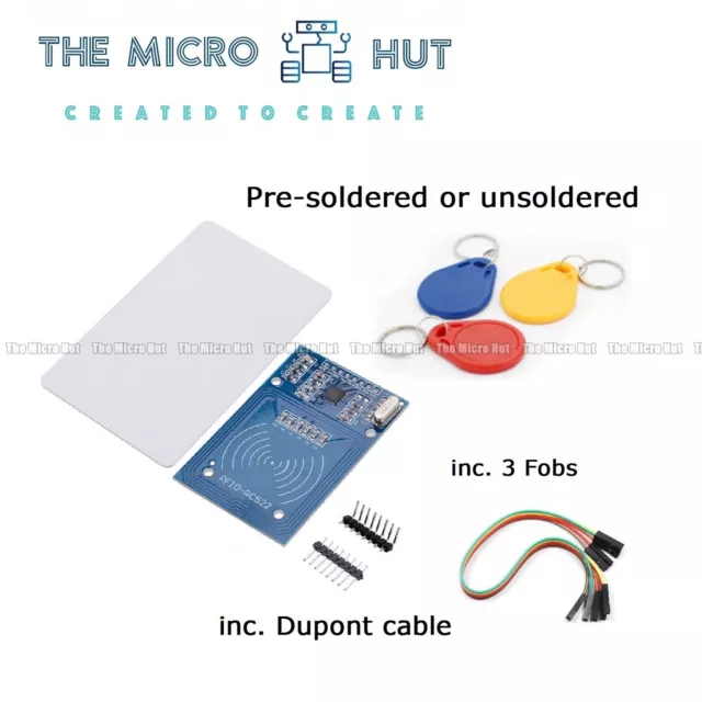 RFID READER MFRC-522 RC522 13.56MHz Proximity Kit + Key Fobs Tag ...