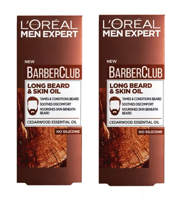 2 x L'Oreal Men Expert Barber Club - Beard and Skin Oil 2 x 30ml - Free postage