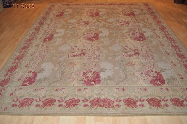 _HAND-MADE_8X10_FT. hand-woven wool area rug French Aubuson design ***RUG*** _HAND-MADE_8X10_FT. hand-woven wool area rug French Aubuson design ***RUG***
