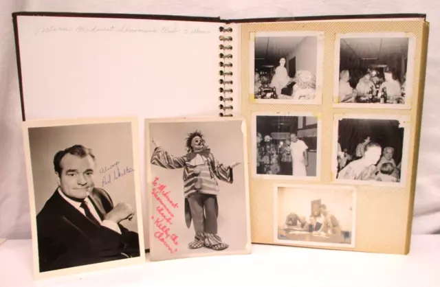 Midwest Showmans Club Clown photo album sixties Skelton signature Circus roster