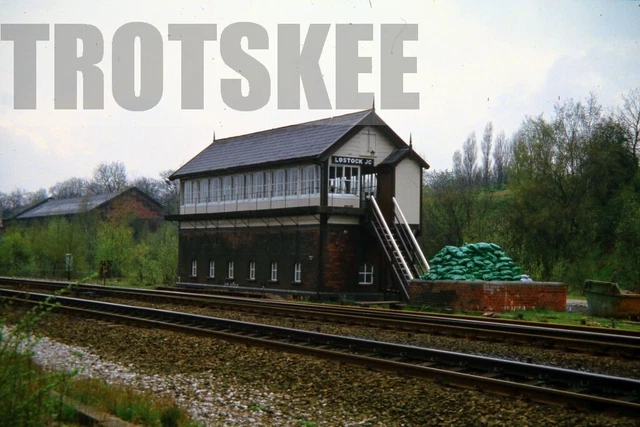 35mm Slide BR British Railways Scene View Lostock Junction Signal Box 1985 Orig