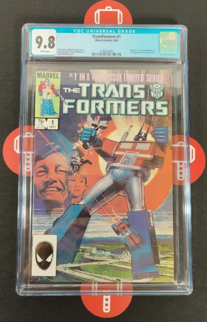 Transformers #1 Marvel 1984 CGC 9.8 1st App & Origin, White Pages WP Beast Movie