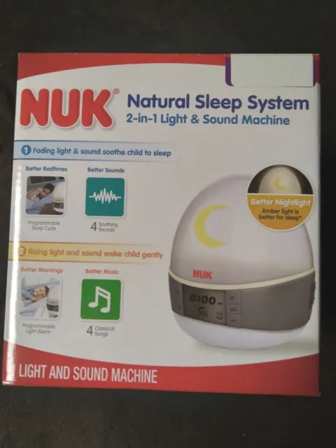 Nuk Natural Sleep System 2 in 1 light and sound machine NEW FREE SHIPPING