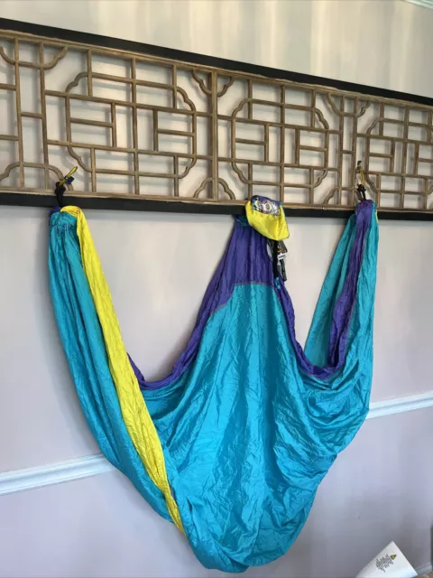 Eagles Nest Outfitters ENO DoubleNest Hammock Turquoise Purple Yellow New