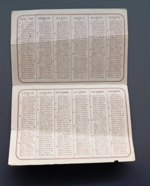 Calendarietto 1909