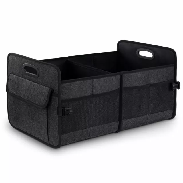 Kofferraumtasche Auto Organizer Kofferraum Aufbewahrungsbox Klett Tasche schwarz