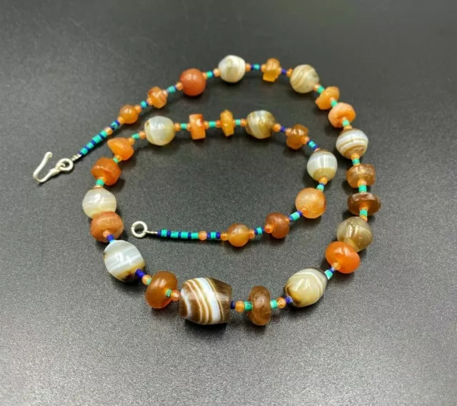 Ancient agate and carnelian along with Lapis and turquoise small beads