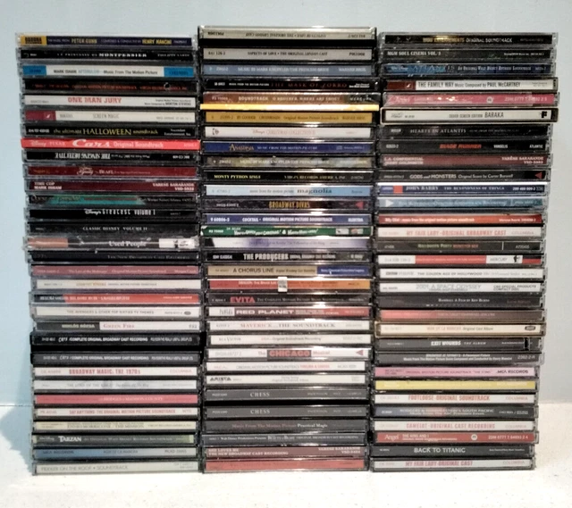 Lot Sale Of 90 Motion Picture Movie Film Broadway Musical Soundtrack Score Cds