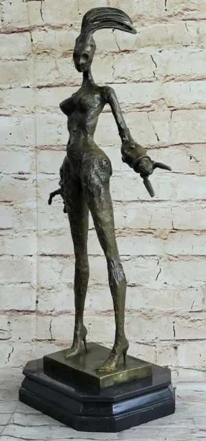 Vintage Dali Modern Brutalist Bronze Sculpture Nude Male Female Abstract HUGE
