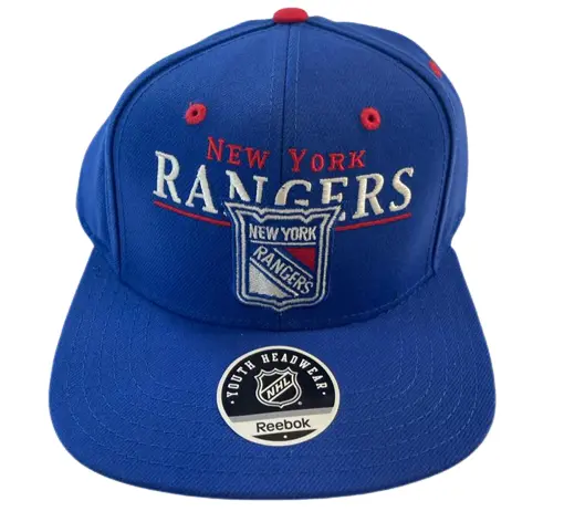 Reebok Jugendliche New York Rangers Flach Krempe Snapback Kappe Royal, Ein Größe