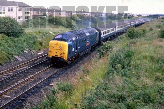 35mm Slide BR British Rail Diesel Loco Class 55 Deltic 55021 Cramlington 1981